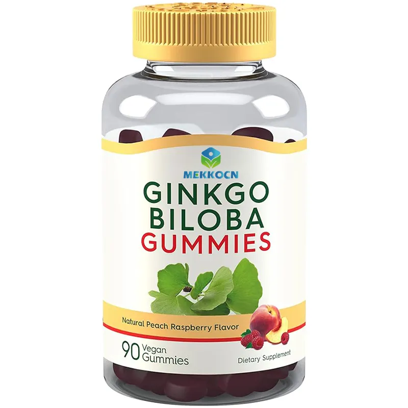 niedriger Preis gute Qualität kann angepasst werden LOGO Ginkgo Biloba Extrakt Gummibärchen mit veganes nicht-GMO-Gluten-freies Extrakt