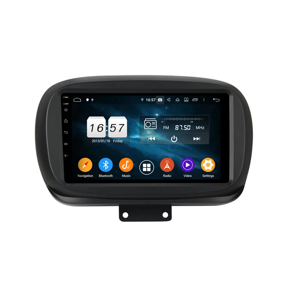 KLYDE android 9 auto radio stereo con il gps sistema di navigazione multimediale per fiat 500X