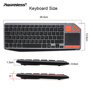 Teclado de computadora sensible a la pantalla táctil, Mini teclado ruso inalámbrico con trackpad RGB, teclados inalámbricos inteligentes retroiluminados - Product Image 5