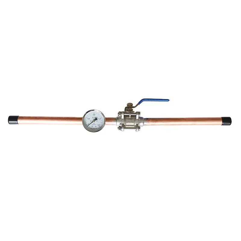 Válvula de bola de línea de Gas médica, válvula de bola de cierre de gas médico de latón personalizada con tubo de cobre
