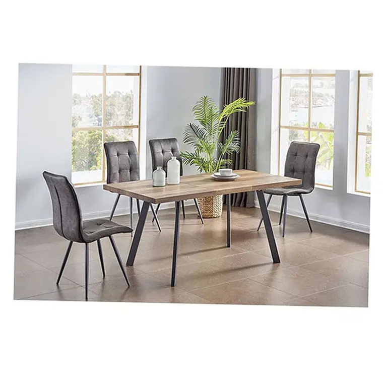 Cadeira conjunto de Conjuntos de Sala de Jantar Mesa de Jantar Moderna de Jantar Tabel Esstisch De Banqueta Assento Comprar Novo 3Pc Home Dinig alta de Ferro Canto