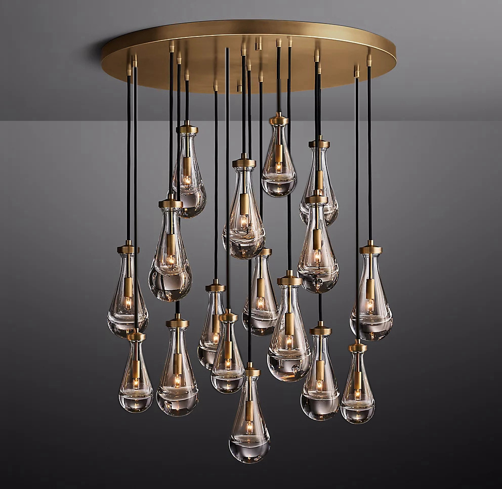 Wholesale Modern Hotel Lighting Furniture Rain Round Restoration Hardware Chandelier