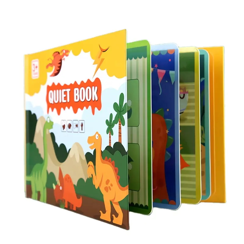 Livro de adesivos coloridos para crianças, livro de livros ocupado feito à mão por atacado, livro de adesivos de papel para crianças educacionais