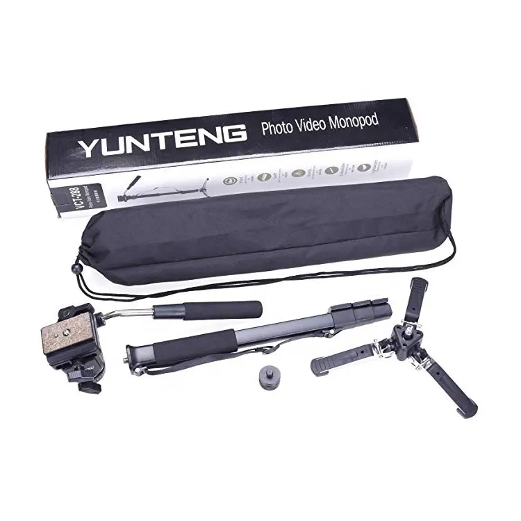 Orijinal Yunteng VCT-288 profesyonel ağır Tripod standı Canon Nikon DSLR SLR fotoğraf makinesi