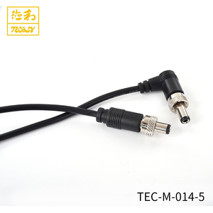 オートパワーケーブルワイヤー185 18Awg 1C + Sブラック成形DC5.5X2.1男性用バンドナットコネクタPVC断熱材ブラック - Product Image 5