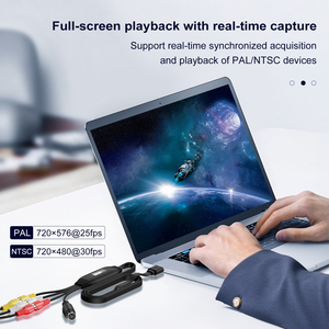 Gerçek zamanlı 1080p NTSC/PAL USB2.0 ses Video yakalama kartı RCA USB 1m kablo TV kutusu DV kayıt kamera ve dizüstü - Product Image 4