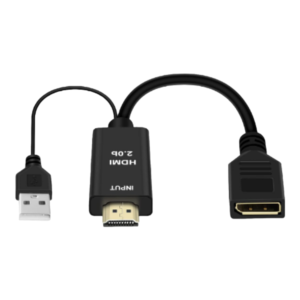 4K60Hz activo HDMI 2,0 macho a DisplayPort 1,2 adaptador hembra para PS4/5 Mac Mini salida HDMI a entrada DP Cables de audio y video
