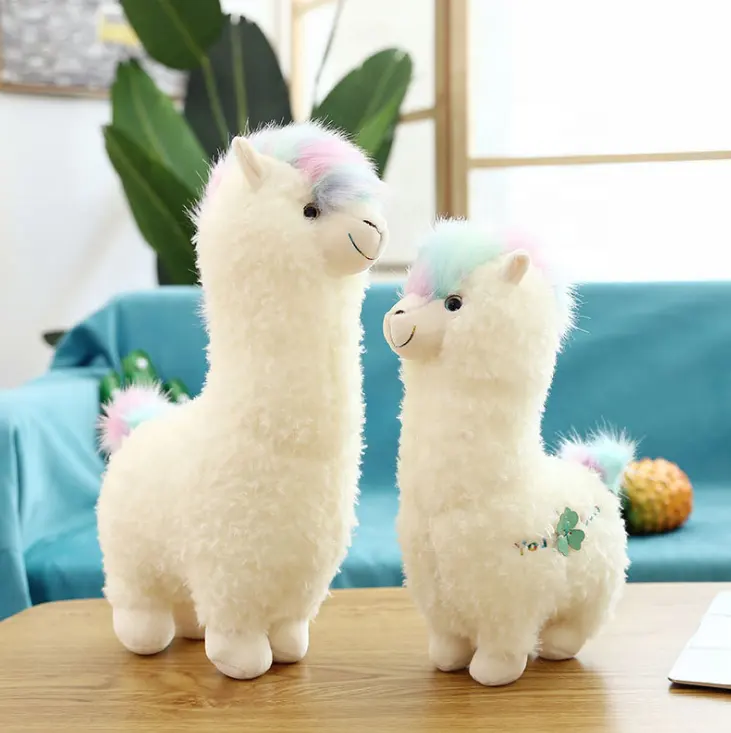 Commercio all'ingrosso alpaca peluche lama bambola giocattolo di peluche per bambini regalo di compleanno juguetes para dropshipping usa
