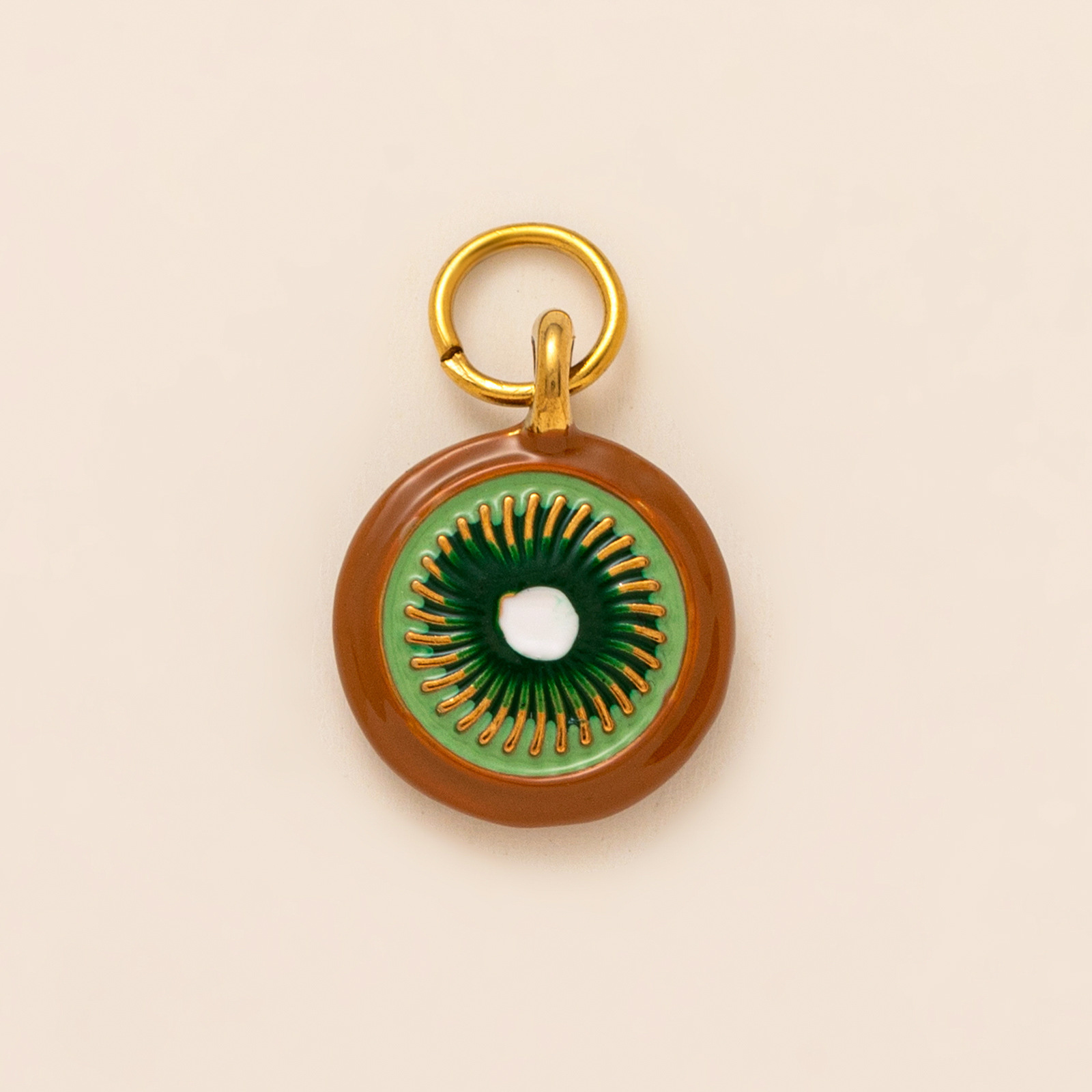 pendentif simple Kiwi doré 9