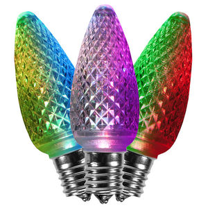 C9ไดโอดฐาน E17 UL 120V นำ RGB ตกแต่งคริสต์มาสกลางแจ้งหลอดไฟวันหยุดในแสงเทียนออกแบบ