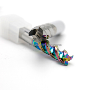 เครื่องกัด HRC65สำหรับเครื่องกัดอลูมิเนียมปลาย M2คาร์ไบด์2ขลุ่ยเครื่องกัดเราเตอร์กัด CNC แบบเกลียว4 6 8 20มม. - Product Image 2