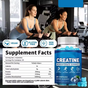 Sıcak Vitamin diyet takviyesi kreatin monohidrat şeker sakızlı kreatin hidroklchloride Gummies enerji desteği kas büyümesi için