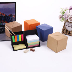 Caja de bloc de notas de cubo plegable, juego de notas adhesivas multifunción con soporte para bolígrafo - Product Image 5