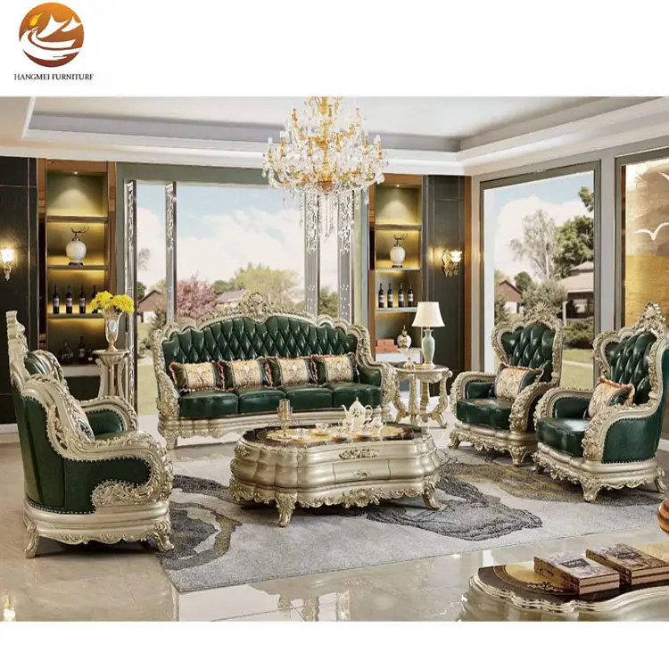 Luxury hand carved furniture european style sofa