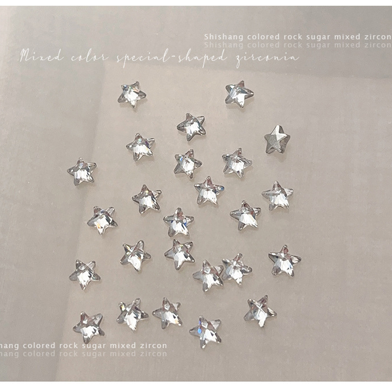 13 five-pointed stars-44 mm-20 translucent white pieces