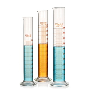 Tiandi Lab 250ml yuvarlak taban mezun cam ölçme silindiri - Product Image 1