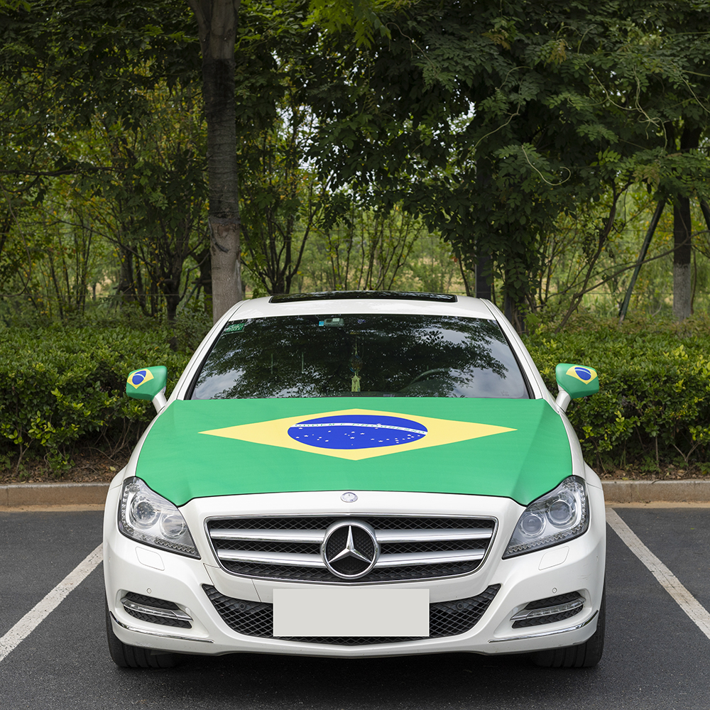 Drapeau de capot de voiture du Brésil