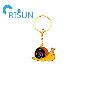 Hediyelik eşya özelleştirilmiş yumuşak emaye mor gökkuşağı salyangoz anahtarlık Metal anahtarlık özel mutlu salyangoz böcek anahtarlıklar anahtarlık - Product Image 5