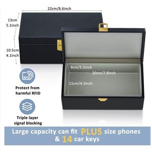กล่องฟาราเดย์ RFID พร้อมกระเป๋าฟาราเดย์2แพ็คกุญแจรถไม่ใช้กุญแจและช่องปิดกั้นสัญญาณ RFID - Product Image 3
