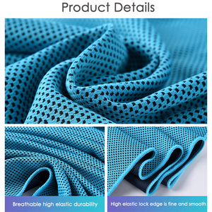 Asciugamano freddo traspirante morbido 30x80 per stare al fresco per lo Yoga Sport con logo personalizzato con marchio in microfibra asciugamani di raffreddamento personalizzati - Product Image 4