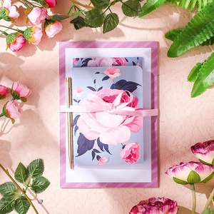 4 Pieces <strong>Notepad</strong> Bundle with Pen Pretty Pink Notepads Pen and Stationary Present Set, 3 <strong>Notebooks</strong> and Golden Pen Gift Set - Product Image 3