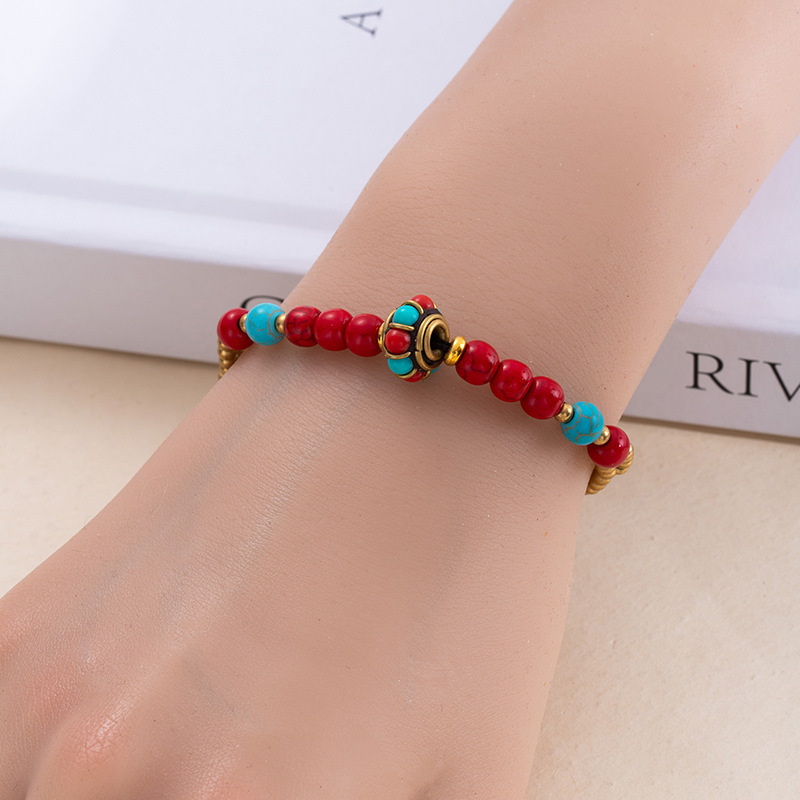 L490-6 rouge et bleu alterné multi
