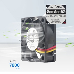 Sanyo 9GA0512P7G001 52x15mm 12V DC 1.56W rulman yüksek performans düşük güç CPU sunucu kasası eksenel soğutma fanı - Product Image 3