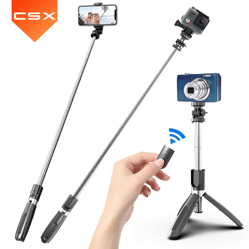 TikTok Metal Phone Tripod Stand Remote Control 360 Rotation Flexible Selfie Stick 3 In 1 Portable With Ring Light