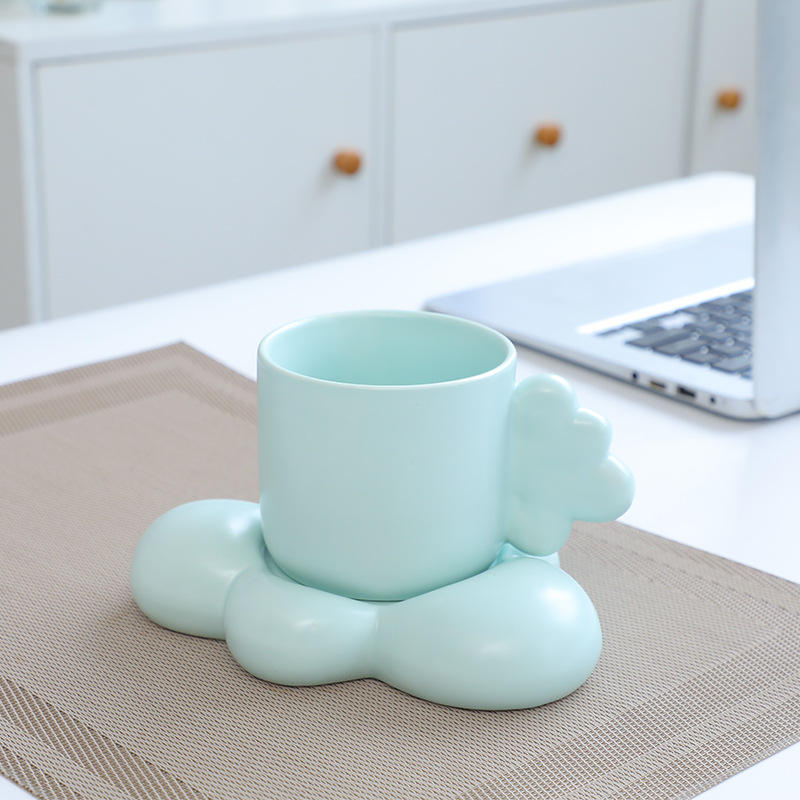 Cloud cup and saucer-mint green 320ml - 320ml