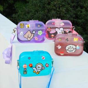 Kawaii Tomatodo for Girl or <strong>Boy</strong> 400ml Unique Plastic Water Bottle with Shoulder Strap Portable Fruit Juice Bottle