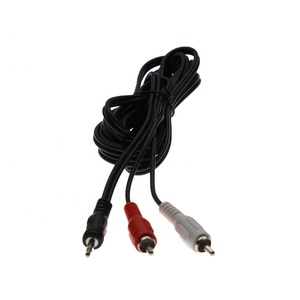 热卖<span class=keywords><strong>1</strong></span>.5米普通镀镍<span class=keywords><strong>Y</strong></span>分路器2rca至3.5毫米公立体声音频辅助电缆