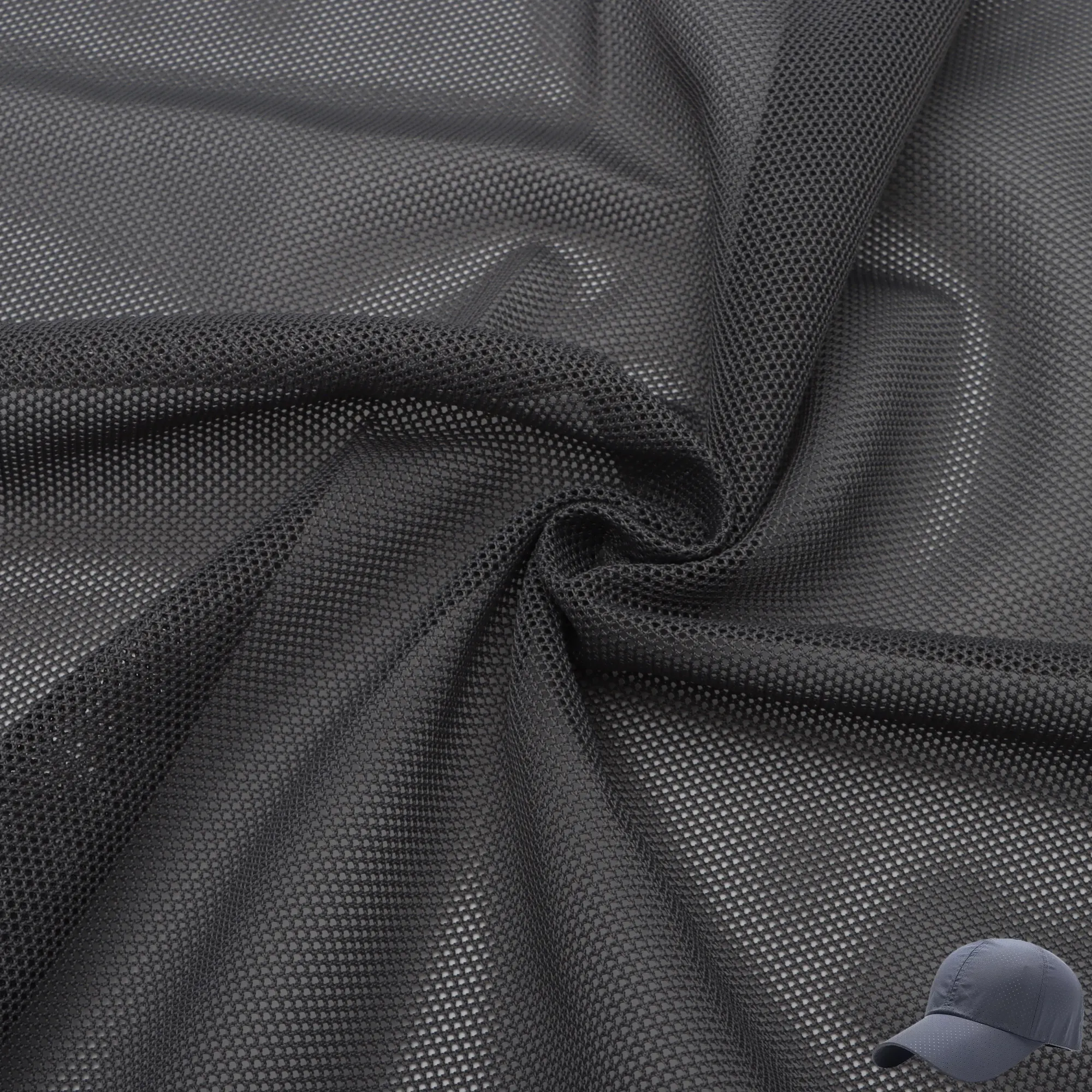 Tela de impresión personalizada de fábrica 100% poliéster tela de tul gris telas de malla de crepé plisadas
