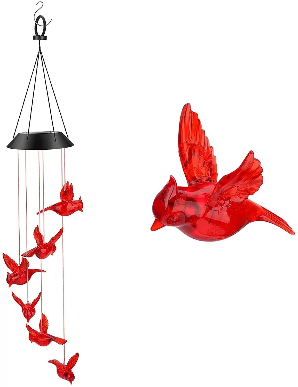 Lampe de carillon de vent d'oiseau de flamme