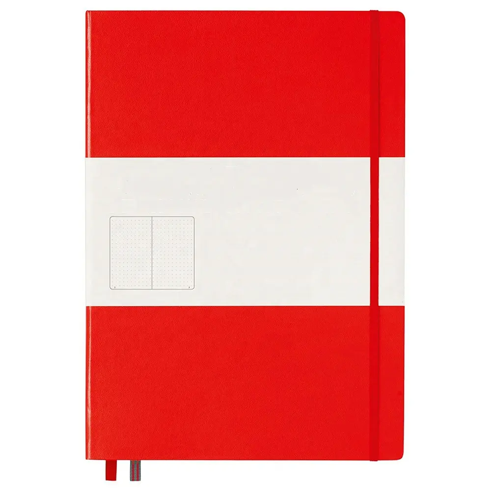 Nach A4 Plus Gepunktete Hardcover Notebook 233 Nummeriert Seiten Rot