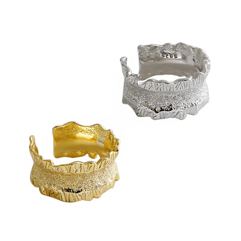Piccoli oro cinese non appannamento Charm principessa artigianale set regalo minimalista anelli Vintage 925 d'argento per gli uomini da Dubai