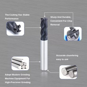 车床数控硬质合金立铣HRC55铝型材用2/4凹槽硬质合金 - Product Image 3