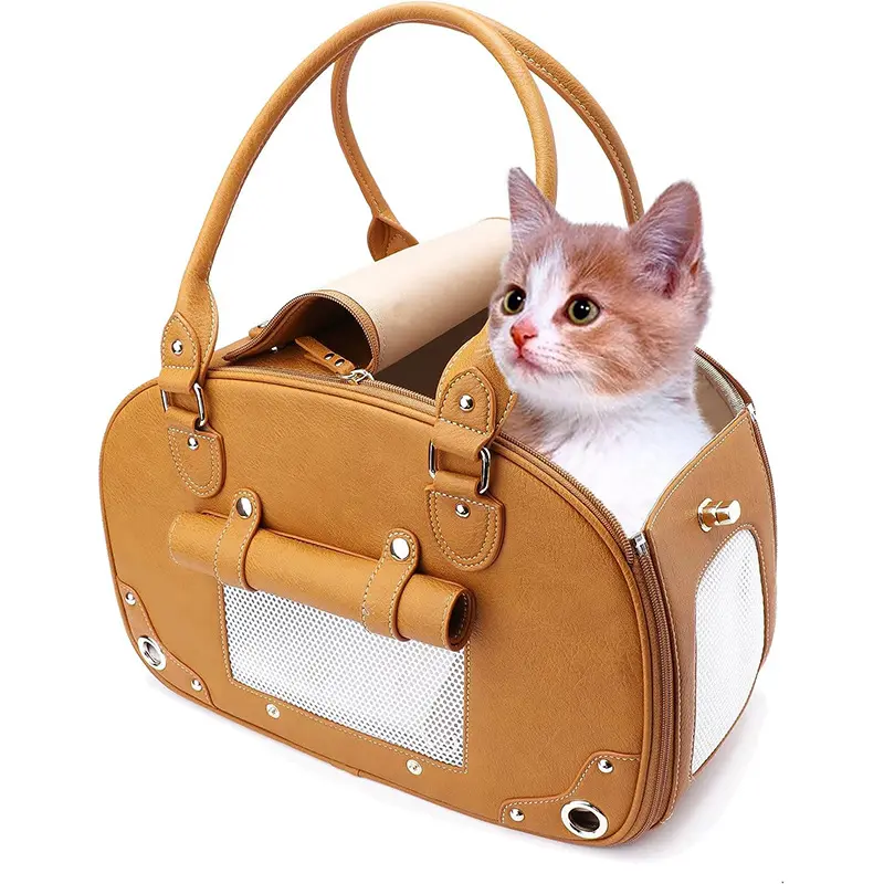 BSCI factory portable outdoor animal dog cat carrier across body shoulder bag gym sport organizer travel storage pet handbag