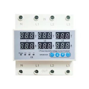 Üç pahse 63a dijital ayarlanabilir-voltaj koruyucusu üzerinde ve altında voltaj koruyucusu cihaz - Product Image 1