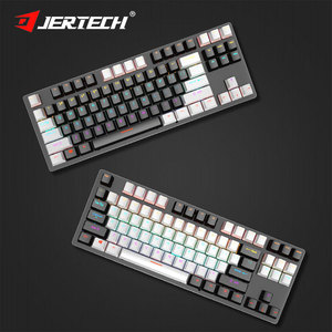 LEAVEN K550 Black with White <strong>Keyboard</strong> 104 <strong>Keys</strong> Red Axis Pbt Pc <strong>Computer</strong> Gaming Usb Wired <strong>Light</strong> Led Gamer Mechanical <strong>Keyboard</strong> - Product Image 6