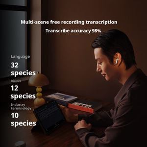 Iflyheadphones Conference kulak içi kablosuz Bluetooth kulaklıklar için AI gerçek zamanlı çevirmen konferans canlı transkriscription için <span class=keywords><strong>LED</strong></span> pil