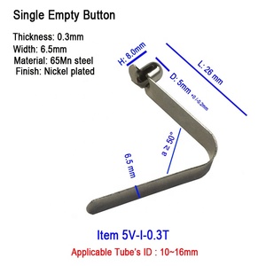 Sıcak satış 5/6/7/8/9/10MM tek Hollow düğme çelik klipler için Kayak kürek yapış bahar klip için çadır direği kilit tente teleskopik - Product Image 5