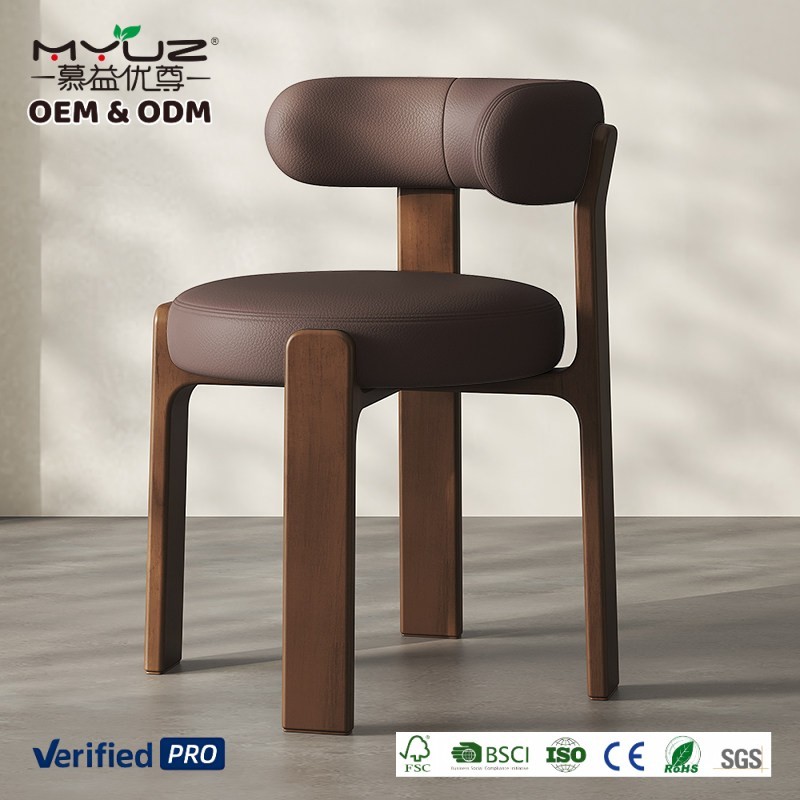 Noyer + Cuir Patte de Chat Café