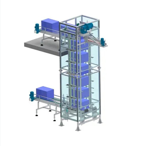 Caja de clasificación automática Elevador de elevación continua vertical para almacén industrial Estante de almacenamiento Sistema de transportadores de rodillos - Product Image 5