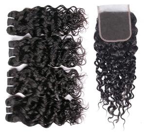 10A Brazilian Water Wave <strong>Bundles</strong>, 100% Unprocessed Virgin 3 <strong>Bundles</strong> Human Hair <strong>Bundles</strong>, Wet and Wavy <strong>Bundles</strong> with Multiple Color - Product Image 3