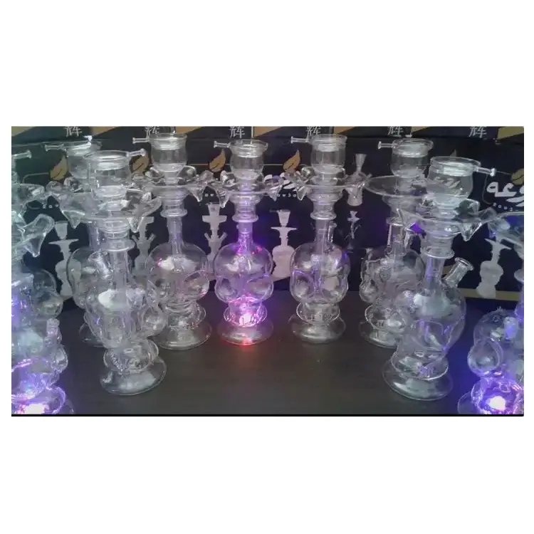 Vente de gros Pipes à narguilé en verre au design unique de qualité supérieure Narguilé en verre au plomb Shisha Farida Narguilé en verre