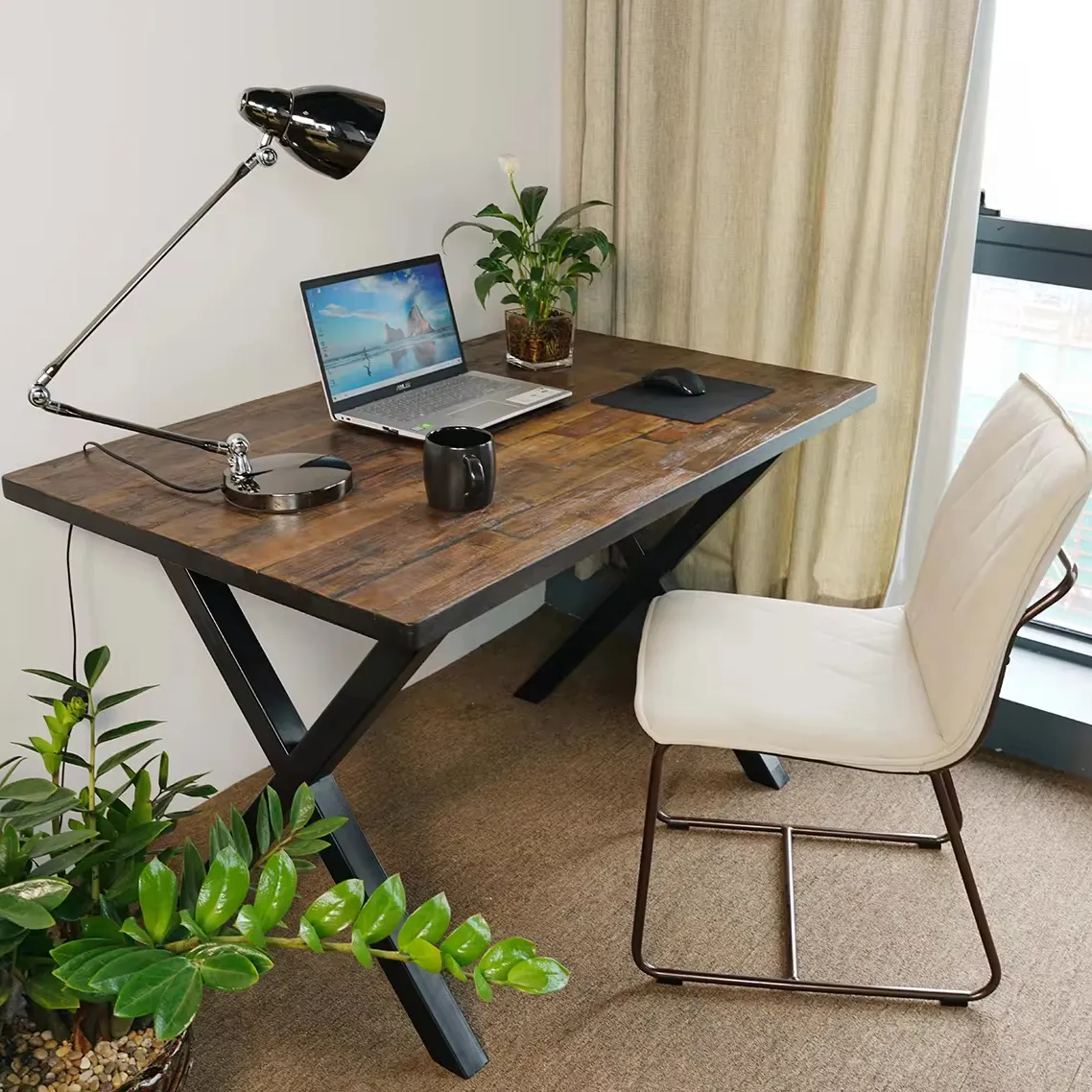 Vente en gros Dessus de table en orme récupéré Ancienne porte Grange recyclée Récupérée Table en bois d'orme/Dessus de bureau Meubles à porte ancienne