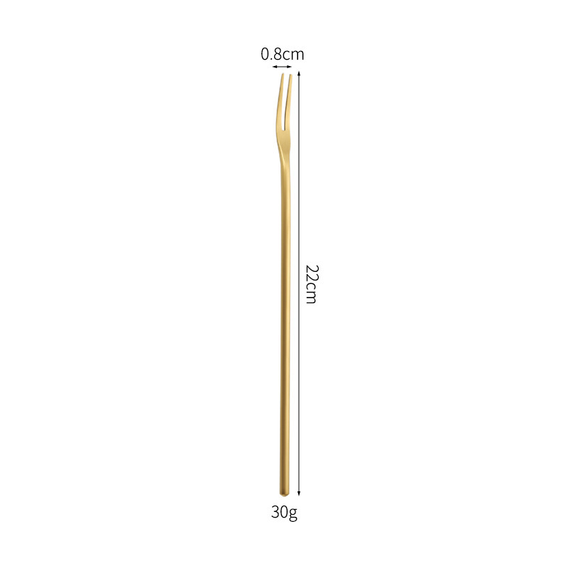 22cm gold fork