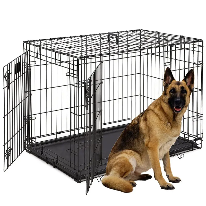 Mayorista Fabricante Hierro Plegable XXL Jaula para perros Jaulas para mascotas Cajas de metal plegables para perros para mascotas