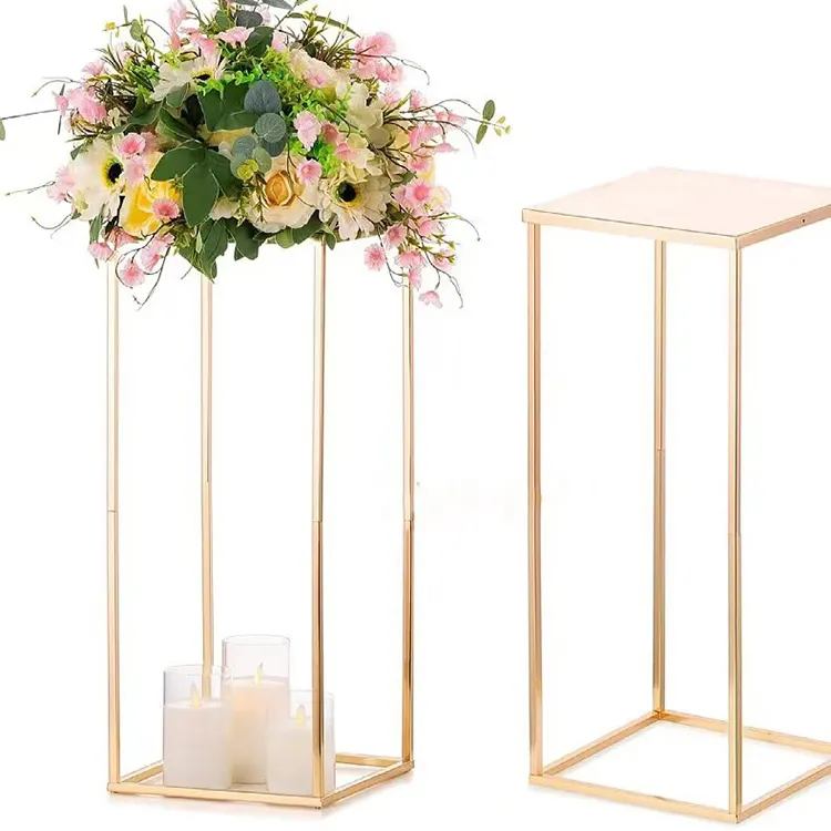 Wedding Centerpiece Home Decor Marriage Metal Vase Gold Stand Flower Wedding For Table Decoration