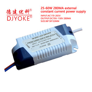 DJYOKE 25-60 Вт DC 70-150 В 280 мА постоянный ток Светодиодный драйвер Модуль Pwm импульсный источник питания Светодиодный драйвер для светодиодного светильника 03 - Product Image 4